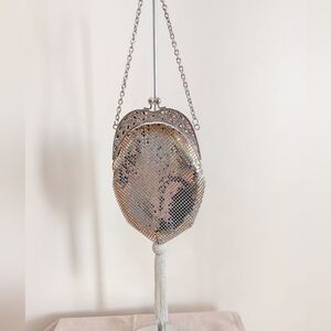 Whiting & Davis Silver Mesh Evening Bag with Tassel